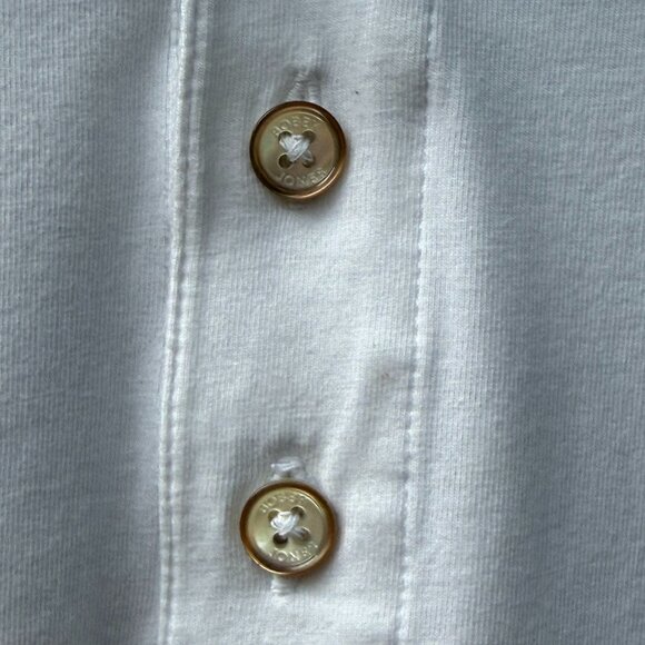 Bobby Jones 3/4 Button Down Polo Men's XL White Short Sleeve Casual Shirt Preppy - Picture 4 of 6